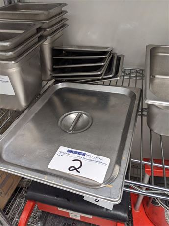Lot 2 - Stainless steel Inserts lids