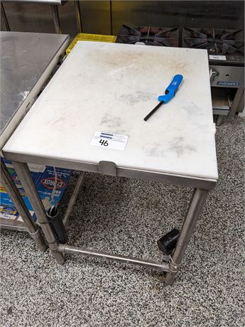 Lot 46 - Stainless steel table